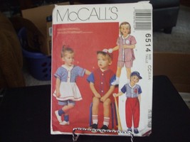 McCall's 6514 Toddlers Romper, Top, Skirt, Pant, Short & Hat Pattern - Sizes 2-4 - £6.96 GBP