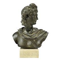 Apollo Greek Roman God Bust Hard Plaster Moldano Statue Sculpture 11.80 in - $89.13