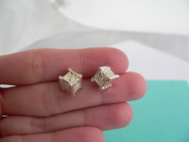 Tiffany &amp; Co Atlas Cube Earrings Studs Sterling Silver T and Co Gift Love Cool - £262.18 GBP