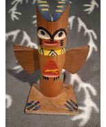 Vintage Small Native American Totem Pole 5.5&quot; Estate Sale - $457.05 MXN