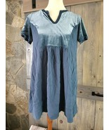 Alya Size XS Emerald Green Blue V Neck Short Sleeve Tunic Dress - £14.90 GBP