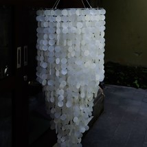 Large Capiz Shell Wind Chime,Hanging lamp,Seashell  Pendant Lamp - $550.00