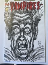 Vampires: Halloween So.  #1C W/ Original Drawing Of Vamp  Signed By Fort... - $46.74