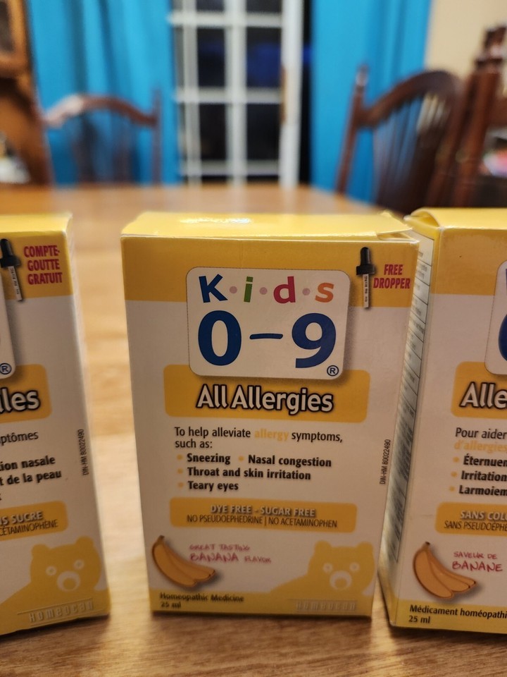 Lot of 5 Kids 0-9 All Allergies Homeopathic Banana Syrup Homeocan Item image 2