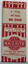 Maid-Rite Vintage Matchbook Cover  Nevada,Iowa - £3.93 GBP