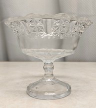 EAPG Pattern Cottage Jelly Compote crystal glass 4 inches tall, 5 inch - £11.64 GBP