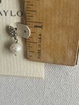 Ann Taylor Dangle Cultured PEARL Crystal Drop earrings NEW Bridal Elegant - £7.58 GBP
