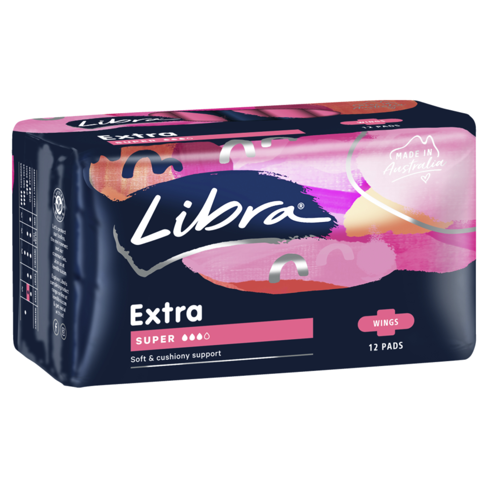 Libra Extra Super with Wings - 12 Pads - $70.22