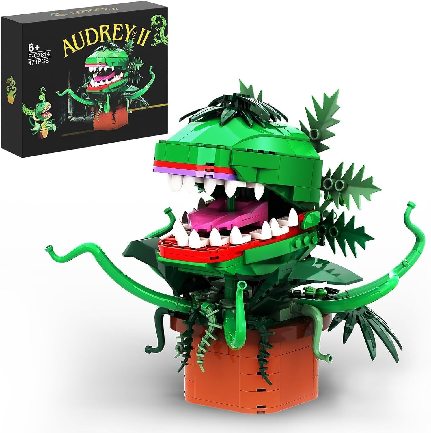 Piranha Flower Model Building Blocks Set Audrey II Horror MOC Bricks Toy... - $31.97+