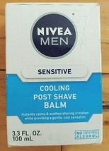 Nivea Men Sensitive Cooling Post Shave Balm 3.3 FL. Oz No Drying Alcohol New - £8.36 GBP