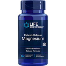 NEW Life Extension Extend-Release Magnesium Non-GMO 60 Vegetarian Capsules - $13.98