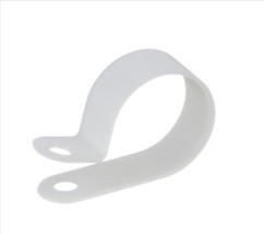 x25 HD PANDUIT 1-1/4&quot; LOOP CABLE CLAMP 1/2 W #10 HOLE ROUND WHITE NYLON ... - £7.86 GBP