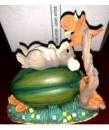 Charming Tails Vintage Resin Fall Figurine Sleeping Mouse on Gourd 3.75&quot; - £27.16 GBP