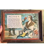 Old Vintage Antique Print Framed Art Print Mother Motherhood - $556.90 MXN
