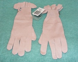 Nwt Guess Dusty Pink Soft Women&#39;s Gloves With Clear Rhinstones Size Small - £8.29 GBP