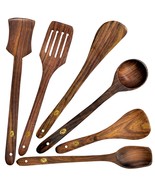 Handmade Pure Sheesham Wood  Cooking  spoon 6 Pcs forNon-Stick Serving K... - £23.33 GBP