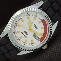 Vintage Citizen Auto 8200 Japan Mens D/D Refurbished White Watch 557a-a295411-6 - £18.35 GBP
