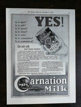 Vintage 1917 Carnation Milk Full Page Original Ad 222 - £5.44 GBP