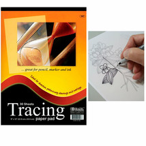 30 Sheets 9 X 12 Inch Premium Quality Tracing Paper Pad Sketches Prelimi... - £11.76 GBP