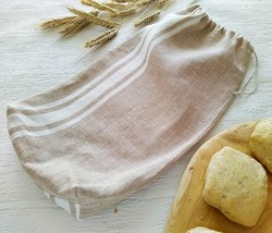 Linen Storage Bags for Homemade Bread Reusable Food Storage Drawstring Bags - $9.79+