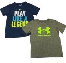 Lot Of 2 Boys Under Armour Youth Athletic T-shirts Size 6 ( Lot 91) - £15.09 GBP