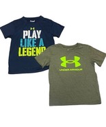 Lot Of 2 Boys Under Armour Youth Athletic T-shirts Size 6 ( Lot 91) - £15.20 GBP