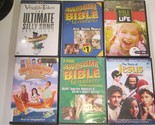 DVD (Lot of 6) CHRISTIAN KID&#39;S Bible Studies VEGGIETALES Story of Jesus ... - $18.24