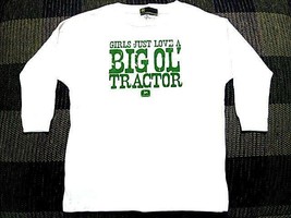 John Deere Girls Just Love A Big Ol&#39; Tractor White Long Sleeve Shirt Toddler 3T - £10.47 GBP