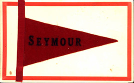 Seymour Wisconsin Felt Pennant Postcard 1909 - £7.94 GBP