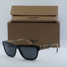 BURBERRY BE4293 380687 Black On Vintage Check/Grey 56-17-145 Sunglasses ... - $152.04