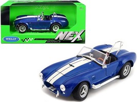 1965 Shelby Cobra 427 S/C Blue Metallic with White Stripes 1/24 Diecast Model Ca - €70,72 EUR