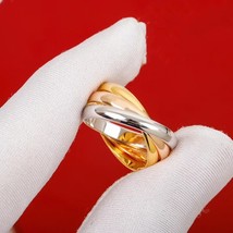 New Sterling Silver S925 Three Rings Different Color Rings Couple Rings - £24.82 GBP