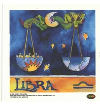 Libra Zodiac Sign  Peel &amp; Stick Sticker 6&quot; x 6&quot; Vintage 1993 - £3.77 GBP