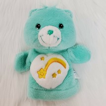 TCFC Care Bears Plush Hand Puppet Wish Bear 8&quot; Green Rainbow Stuffed Toy B65 - £11.78 GBP