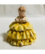 Vintage Wales of Japan Girl in Yellow Dress Ceramic Figurine Made in Japan - £19.92 GBP