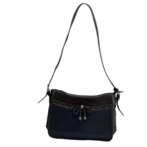 BRIGHTON Women&#39;s Handbag Black Leather Shoulder Bag Vintage Purse - $26.99