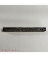 Vintage Printing Block Levine Supply Company 5” x 1/2&quot; - $8.51 CAD