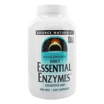 Source Naturals Essential Enzymes 500 Mg, 240 Capsules - £21.35 GBP