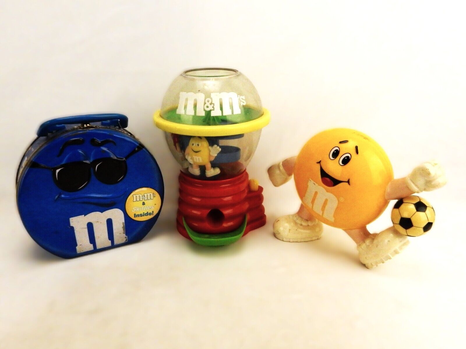 M&amp;M&#39;s Lot of 3 Scratch-N-Dent Items, Lunch Box, Dispenser, Figurine, MMS... - $19.55