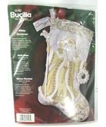 Bucilla Felt Applique Stocking Kit WHITE CHRISTMAS Elegant, Original 85318, 18" - $20.53 CAD
