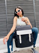 Svenklas Amber White Black Backpack | 22 L Premium Designer Everyday Tra... - $156.21