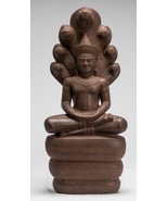 Antik Bayon Stil Khmer Stein Sitzender Naga Meditation Buddha - 74cm/76.2cm - £4,063.22 GBP