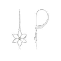 ANGARA 1.9mm Natural Diamond Nature-Inspired Trillium Earrings in Silver - $279.00