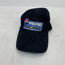 Vintage Pepsi Racing Nascar Strapback Hat 90s Embroided Cap BlACK Classic Logo - £8.12 GBP