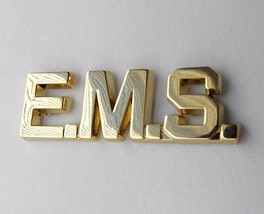 Ems Emergency Medical Services Script Paramedic Gold Color Lapel Pin 1 Inch - £4.57 GBP