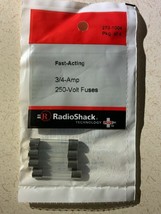 Pack of 4 Radio Shack 3/4 Amp 250V Glass Fast Acting AGC Type Fuses - £6.25 GBP