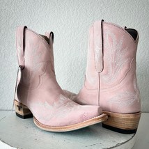 Lane LEXINGTON Womens Cowboy Booties 7.5 Pink Leather Western Cowgirl Short Boot - $212.85