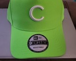 New Era MLB Baseball Chicago Cubs Cap Trucker Hat Green Adjustable Snapback - £20.84 GBP