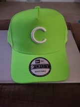 New Era MLB Baseball Chicago Cubs Cap Trucker Hat Green Adjustable Snapback - £20.57 GBP