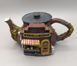 Hometown Teapot Cottage Miniature Collectible Butcher Shoppe Votive Trinket Box - £11.19 GBP